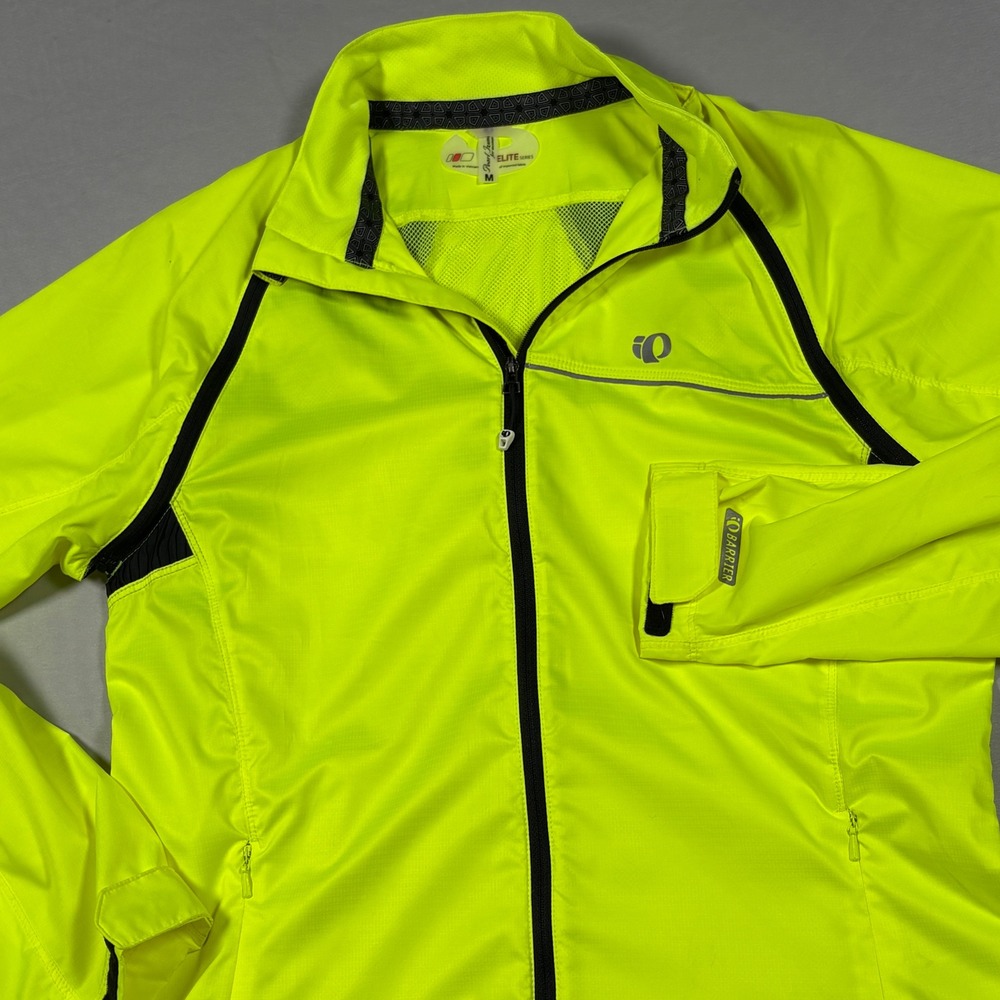 Pearl Izumi Elite Barrier Convertible Cycling Jacket Womens M Vest Neon